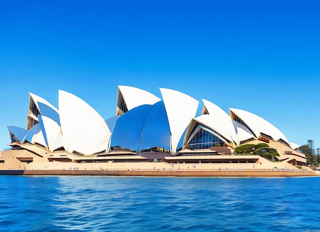 Sydney Opera House in Australia on a sunny day Sydney Opera House by the harbor in Australia