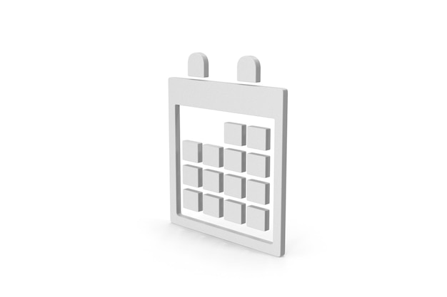 Symbol Calendar White