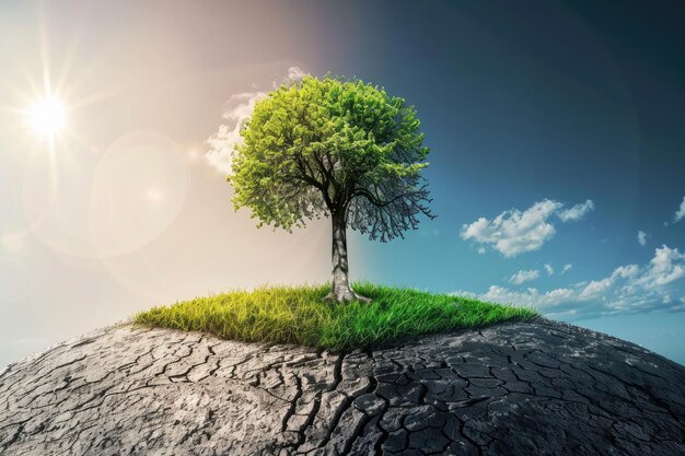 A Symbol of Climate Change A Tree Split by Drought