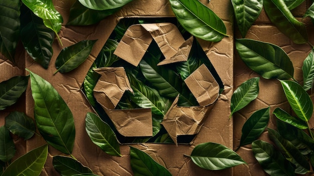 Photo the symbol of eco recycling