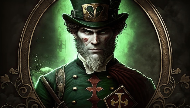 Symbol of Saint Patrick's day Green irish luck Generative AI