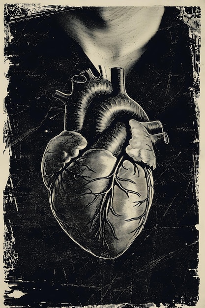 Symbolic Heartbeat 17th Century Metaphor in Noir Style