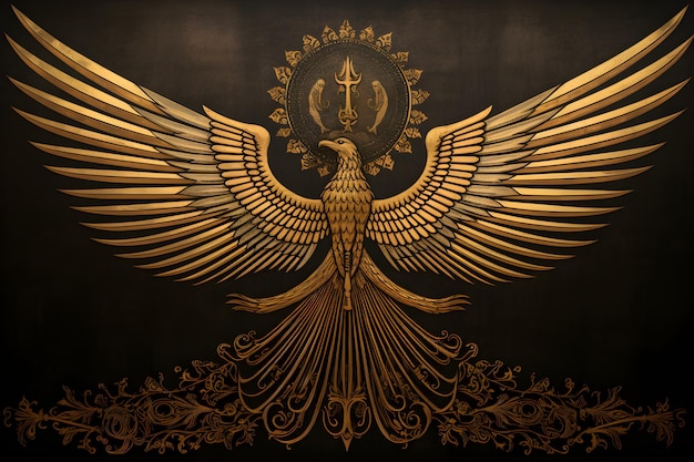 Symbolic Illustration of Ahura Mazda The Supreme Deity in Zoroastrianism