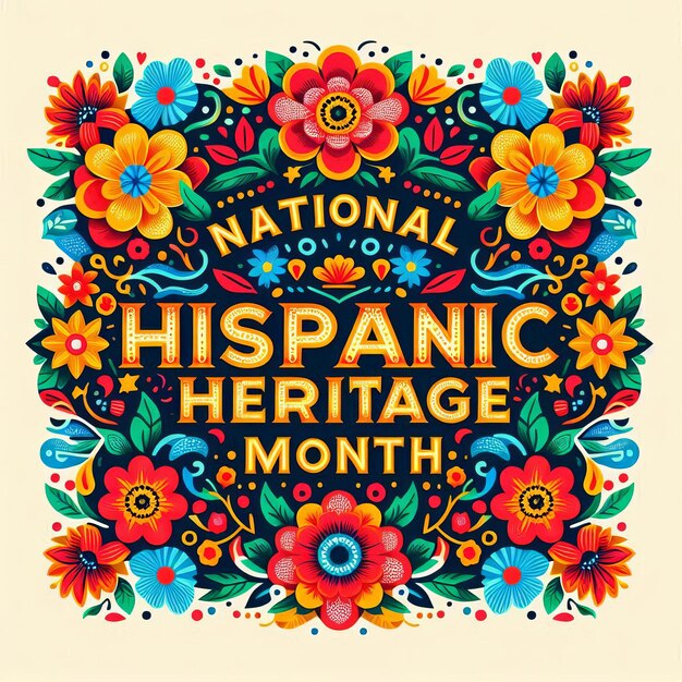 Photo the symbolism of blooming flowers to represent the growth and beauty of hispanic heritage