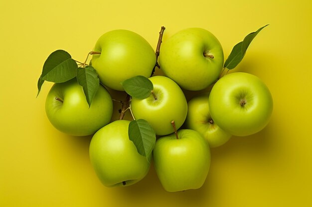 Symmetrical Arrangement Green Apples