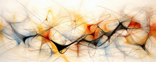 Symphony of abstract lines intersecting and converging forming a captivating web panorama