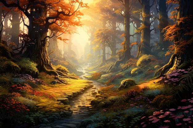 Symphony nature sunlit forest resonates photography image