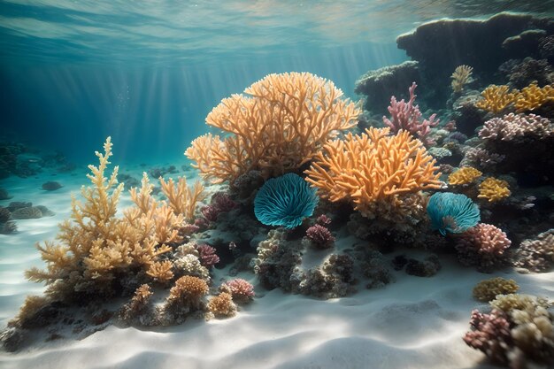 The symphony of underwater coral reefs and the fishes