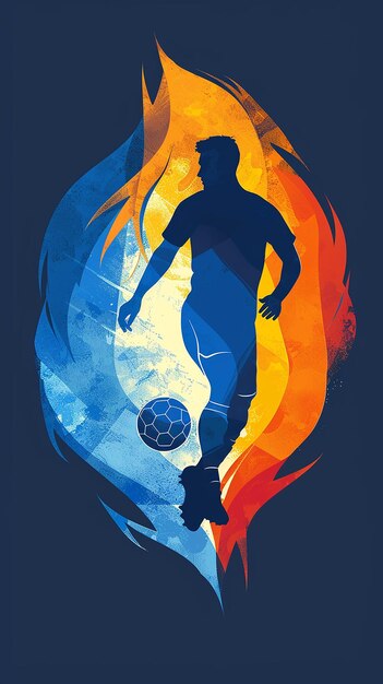 Photo synergy logo merging soccer and basketball in flat design