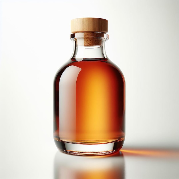 syrup bottle on a light background