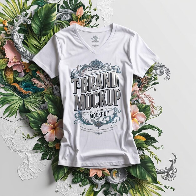 Photo t shirt mockup design psd for clothes branding