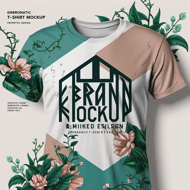 Photo t shirt mockup design psd for clothes branding