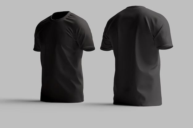 T shirt mockup front and back view for template design