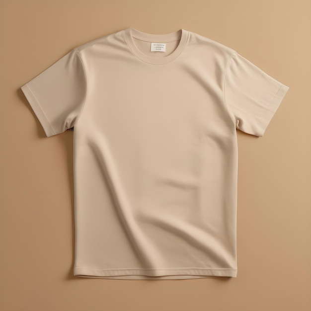 t shirt mockup with beige background