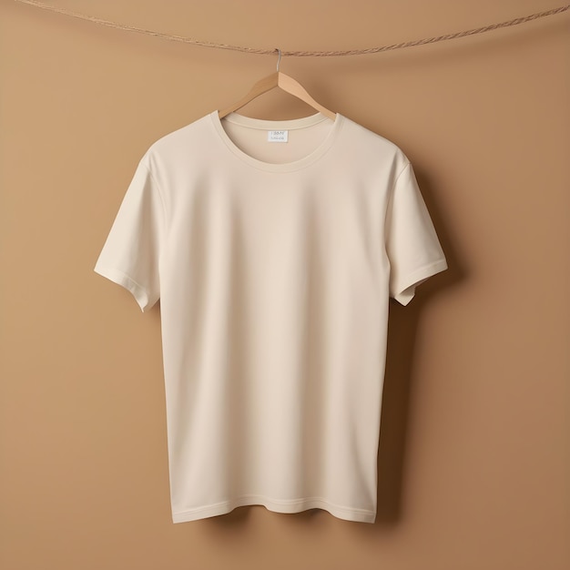 t shirt mockup with beige background