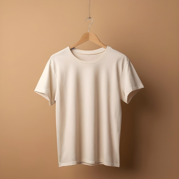 t shirt mockup with beige background