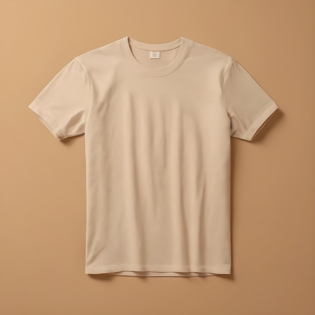 t shirt mockup with beige background