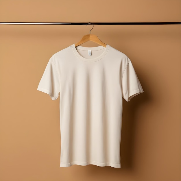 t shirt mockup with beige background