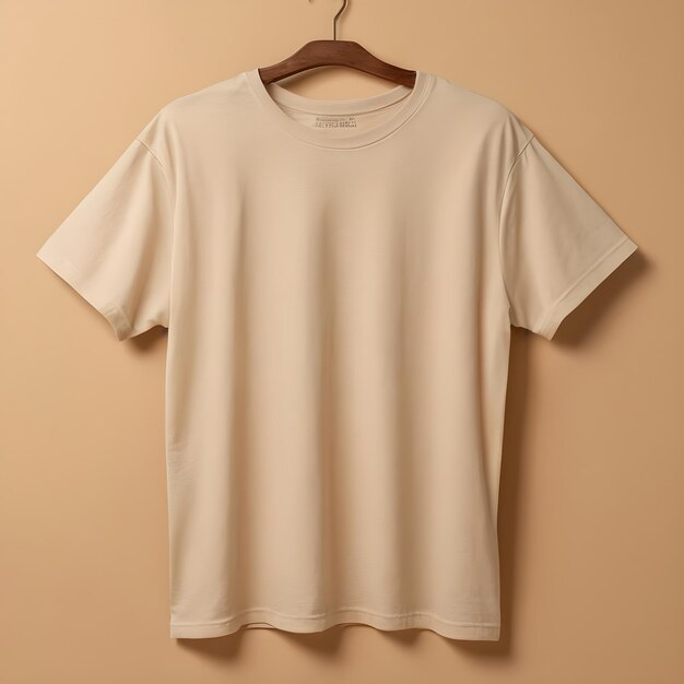 t shirt mockup with beige background