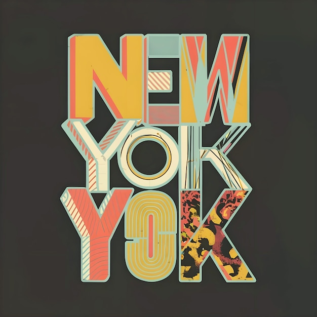 T Shirt New York typography design