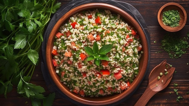 Tabbouleh salad Middle eastern or arab dish