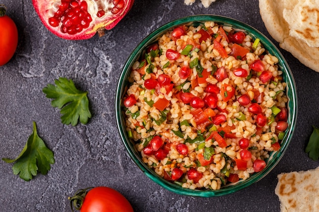 Tabbouleh salad, traditional middle eastern or arab dish