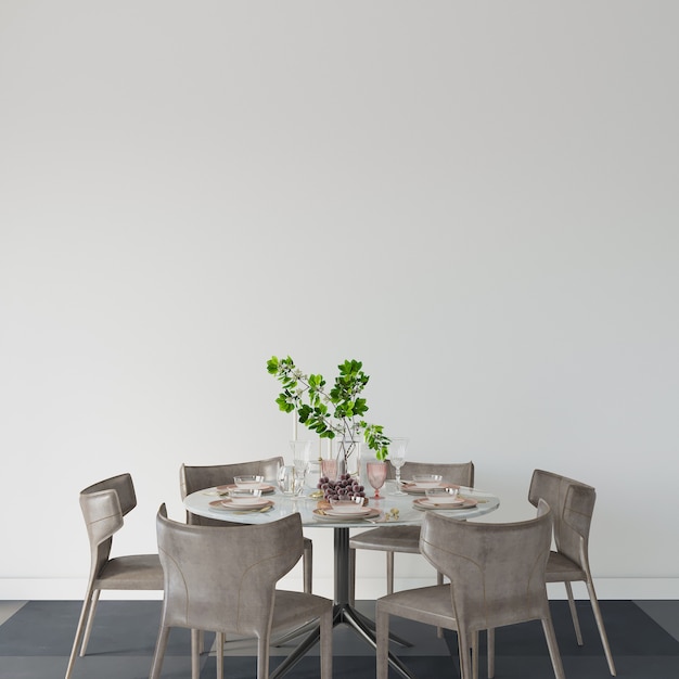 table and chairs in a dining room