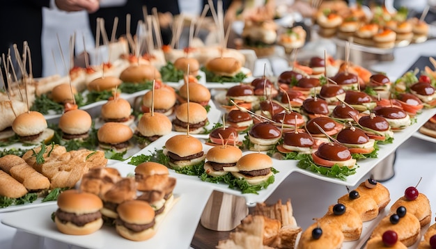 a table full of food including a variety of food