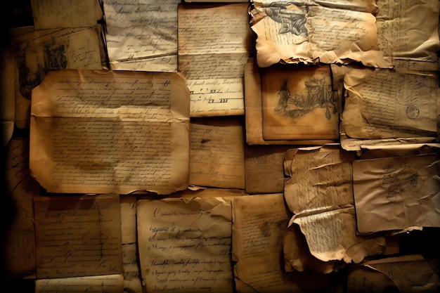 A table full of old books