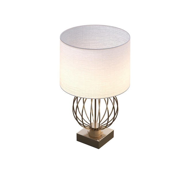 table lamp isolated on white background room lamp 3D illustration cg render