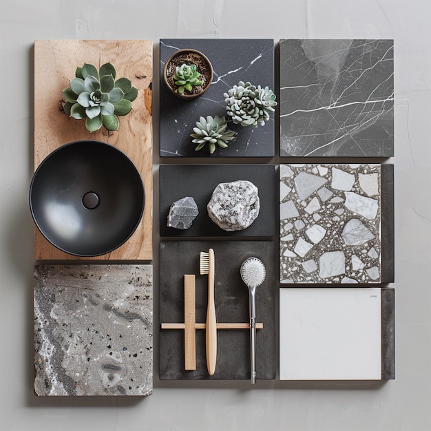 a table with a bowl of sushi Stationery kit