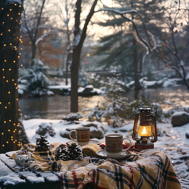 a table with a candle and a candle on it