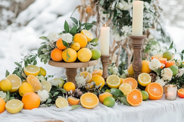 a table with a candle and a candle on it