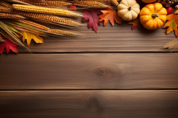 Photo a table with corn corn and corn on it