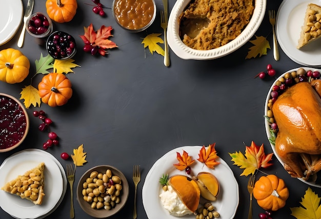 a table with food and a plate of food on it that says  gourmet