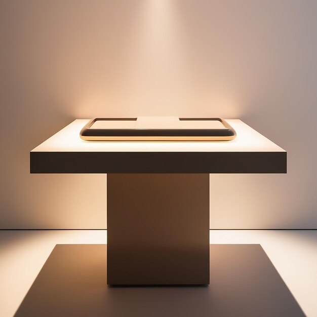 a table with a light on it and a light on it