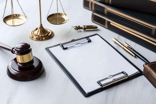 a table with a menu and a set of knives on it