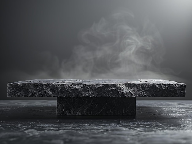 a table with a metal object on it that says  smoke