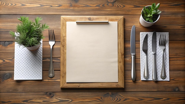 Photo a table with a place mat a place mat and a place mat with a place mat and a place mat