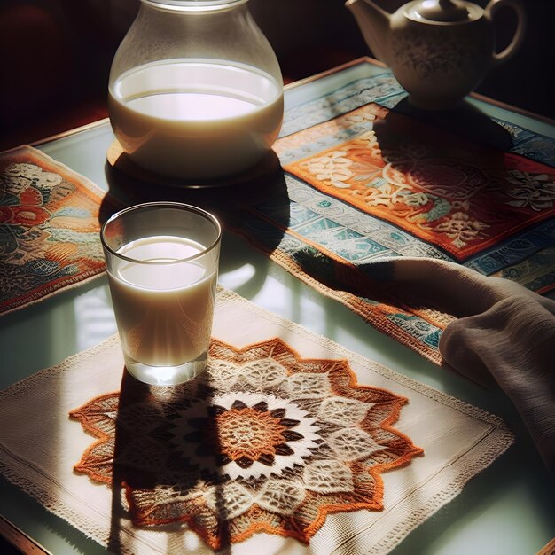 Photo a table with a teapot and a teapot on it