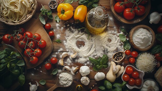 a table with tomatoes tomatoes and other vegetables