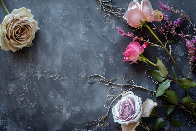 a table with a vase with flowers and a candle on it