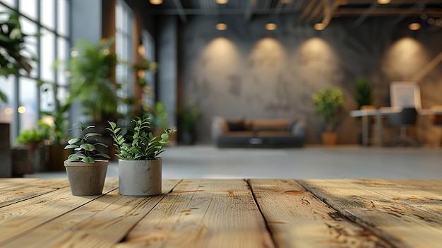 table wooden wood design empty background green blurred decoration interior space