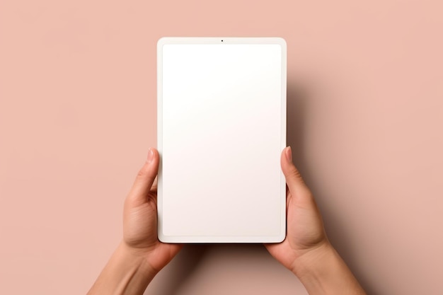 Tablet with Empty Screen Mockup Scene for Branding Identity AI Generated