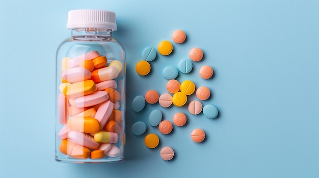 Tablets in Translucent Medication Container