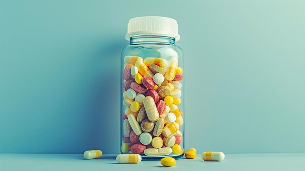 Tablets in Translucent Medication Container