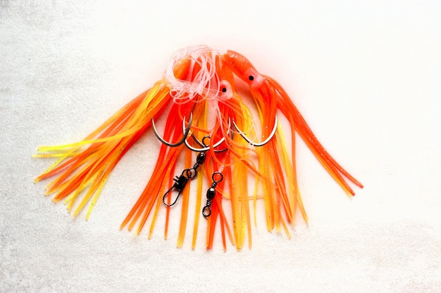 Tackle squid PVC with a large hook for fishing in the sea