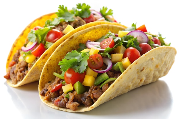 taco colombian food dish white background