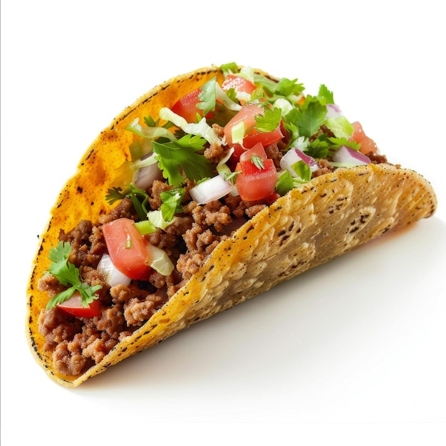 taco mexican food white background