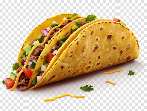 Photo a taco on plain background